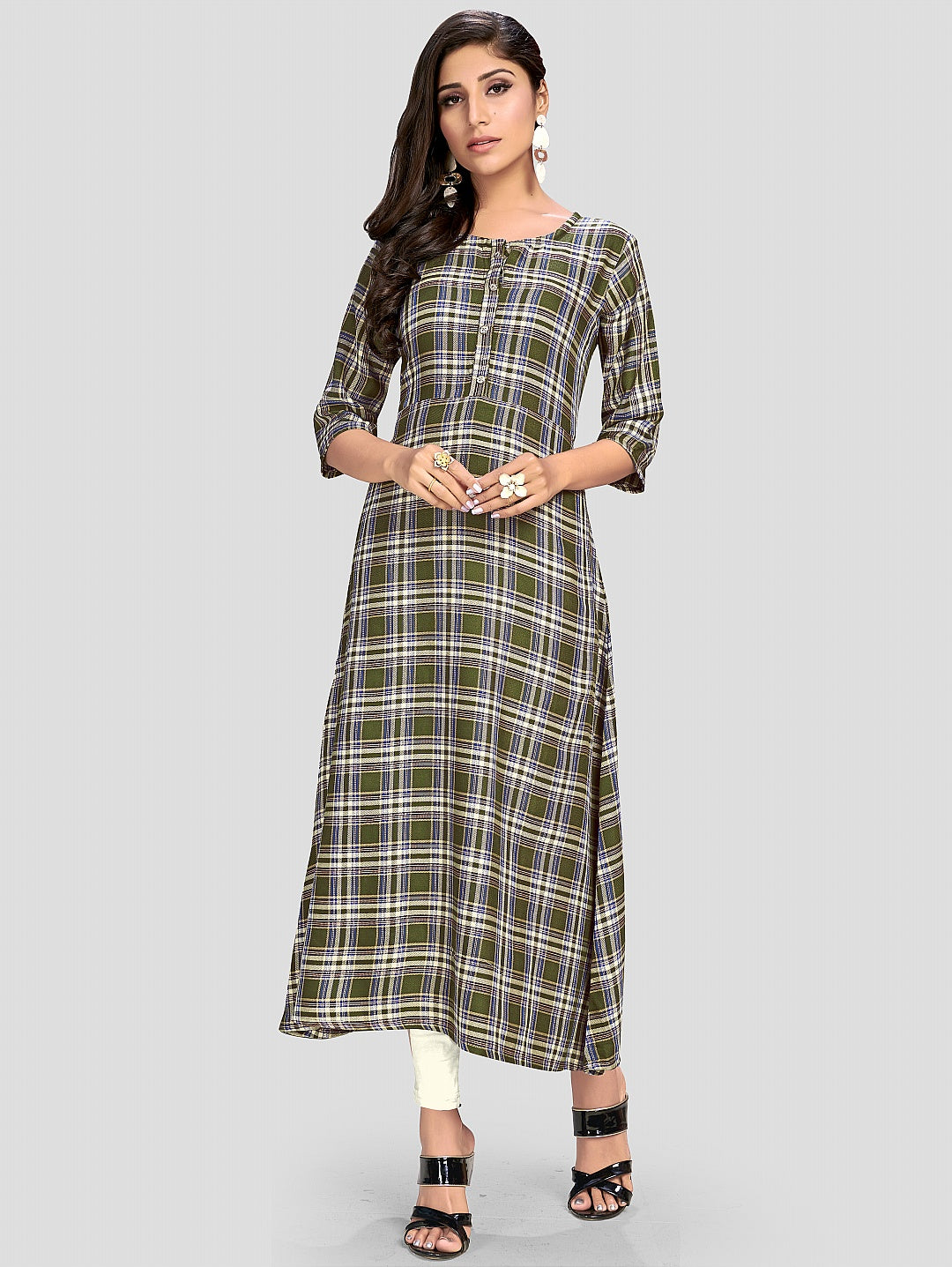 Women's Green Rayon Kurti By Vbuyz (1Pc)