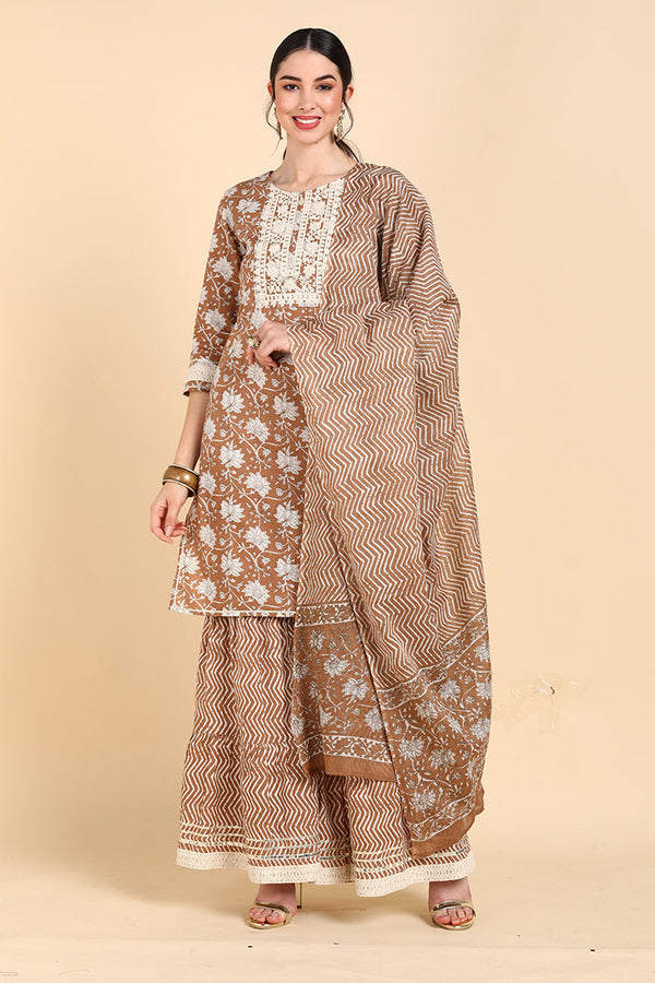 Women's Cotton Printed Kurta Pant - Ahika