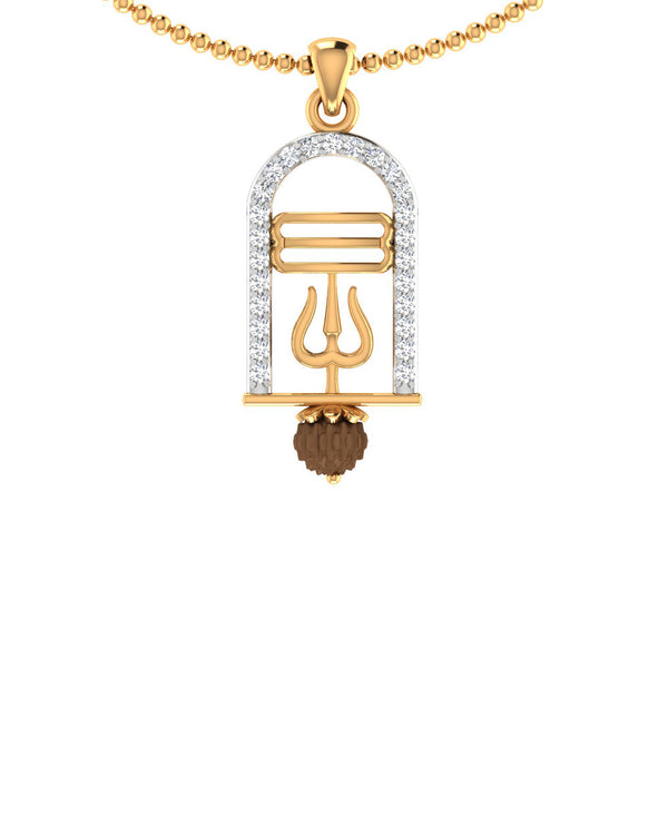 Cz Studded Trushul Rakhi-Pendant - Voylla