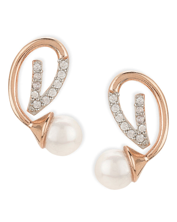 Women's Voylla Rose Gold-Plated Brass Earrings - Voylla