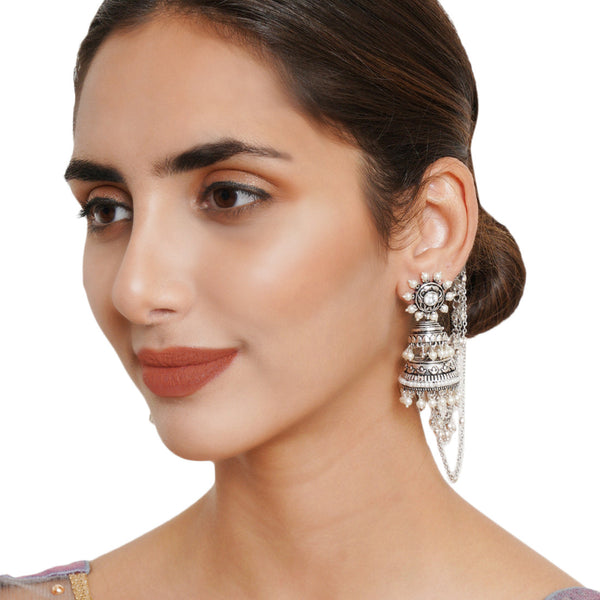 Women's Apsara Faux Pearls Earrings - Voylla