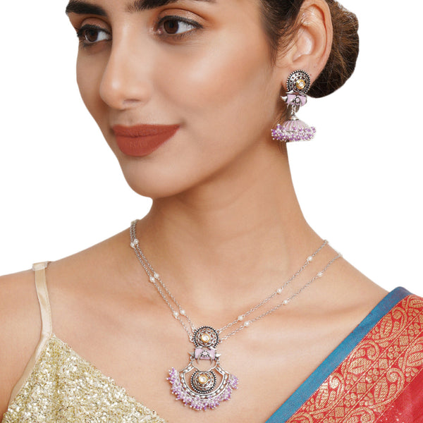 Women's Filigree Festive Hues Jewellery Set - Voylla