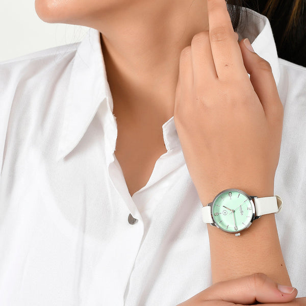 Voylla Sea Green Dial Analog Watch - Voylla