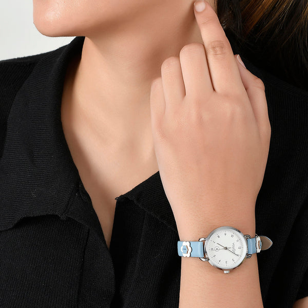 Voylla Blue And White Steel Watch - Voylla