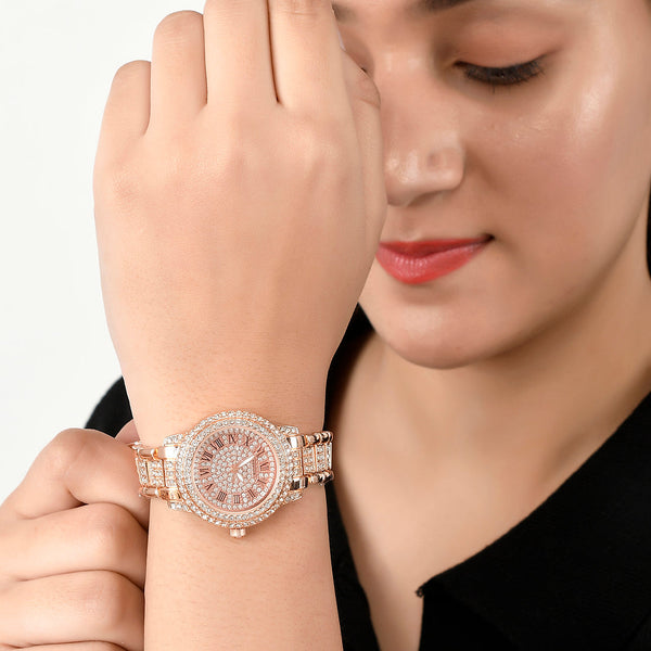 Voylla Gems Studded Analog Watch - Voylla