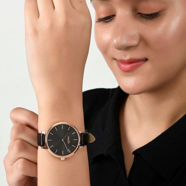 Voylla Black Dial Fashion Watch - Voylla