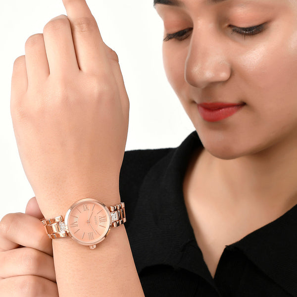 Voylla Rose Gold Plated Analog Watch - Voylla