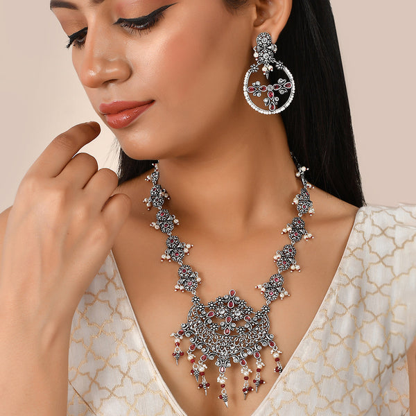 Women's Abharan Opulent Ethnic Jewellery Set - Voylla