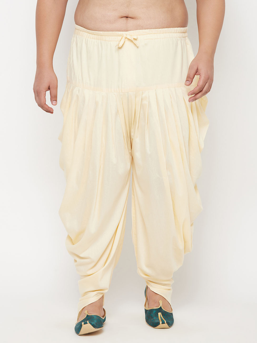 Men's Plus Gold Cowl Dhoti - Vastramay