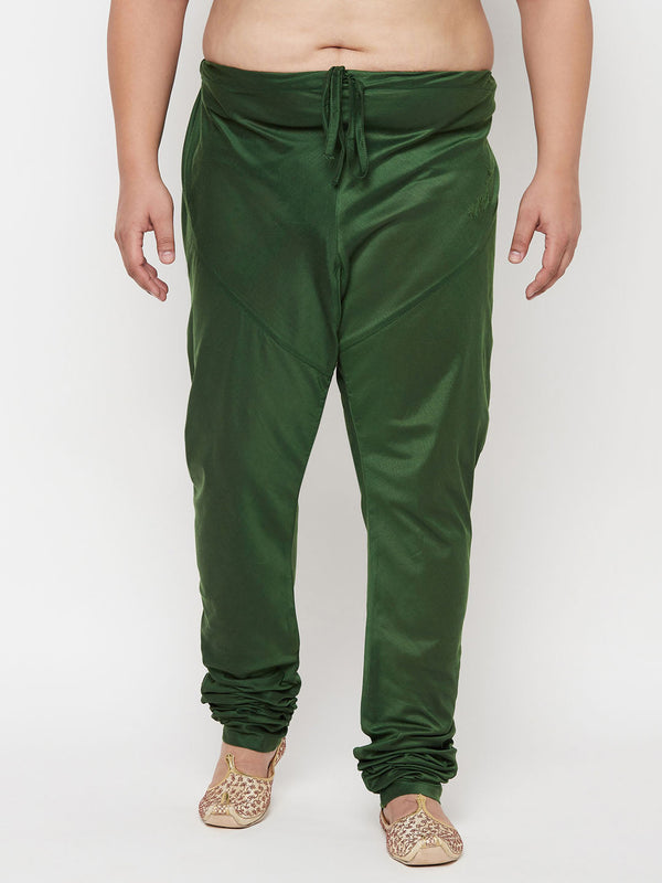 Jashvi Men's Plus Size Dark Green Pyjama