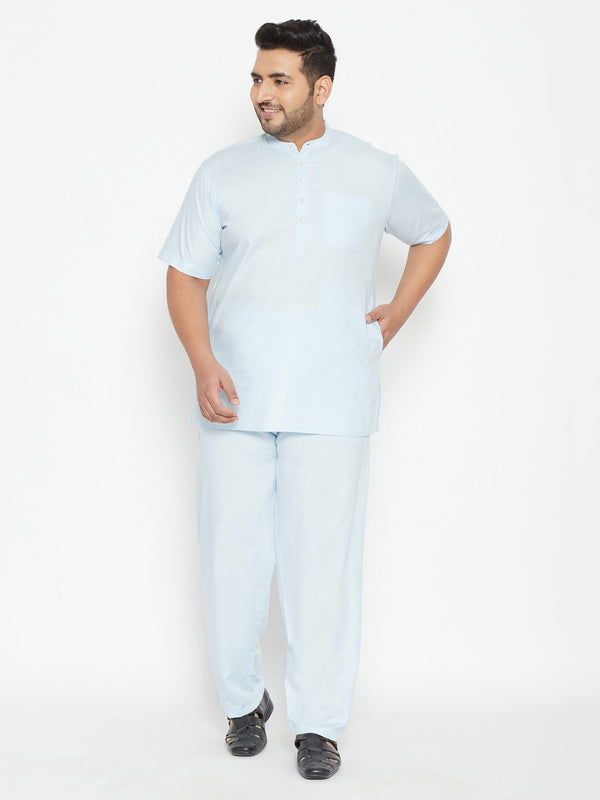 Jashvi  Men's Plus Size Work From Home Kurta And Salwar Set