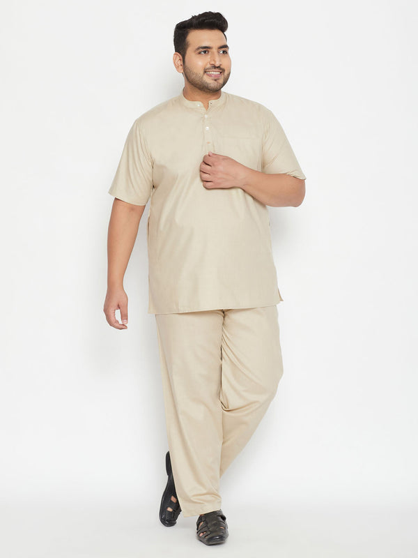 Jashvi Men's Plus Size Work From Home Kurta And Salwar Set