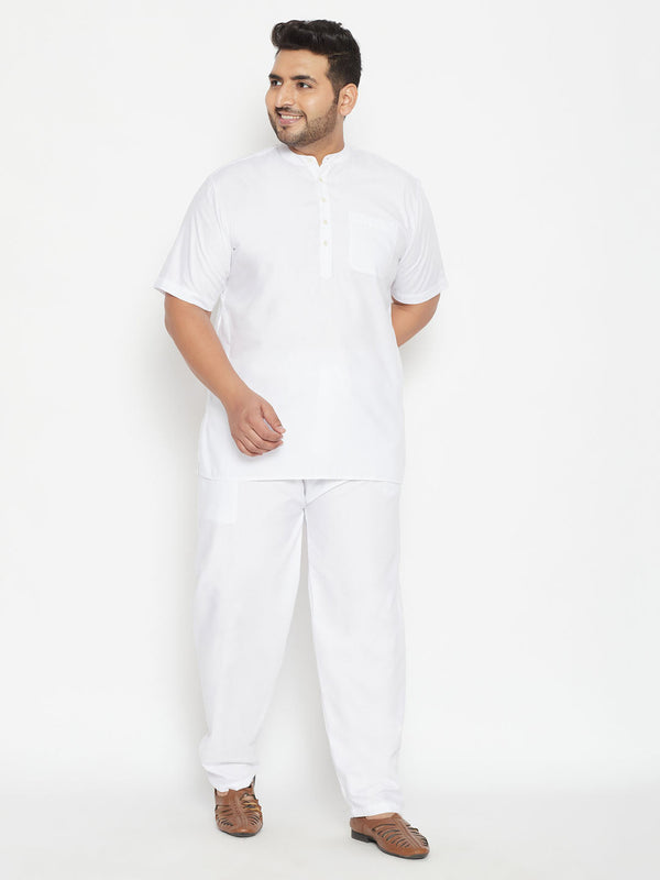 Jashvi Men's Plus Size Work From Home Kurta And Salwar Set