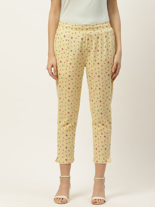 Women's Junipe Cotton Flex Printed Straight Pants - Juniper