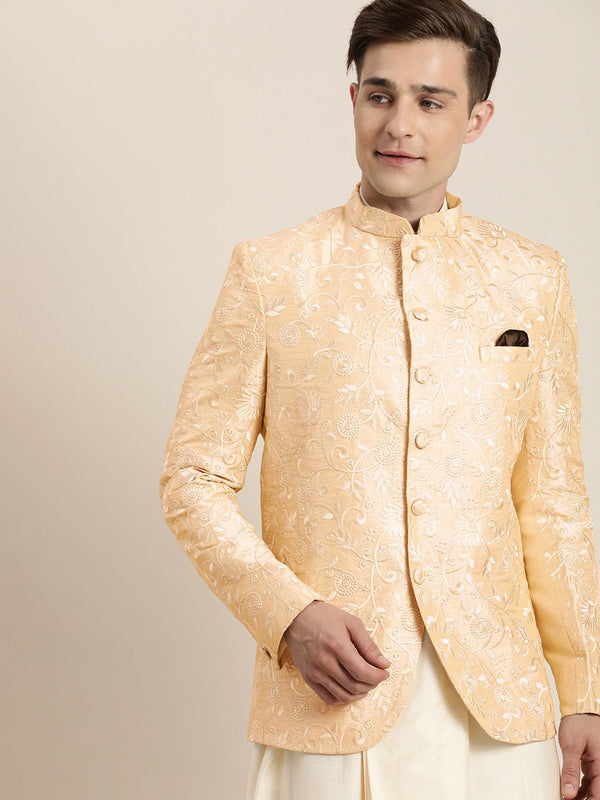 Jashvi Men's Beige Ethnic Jodhpuri