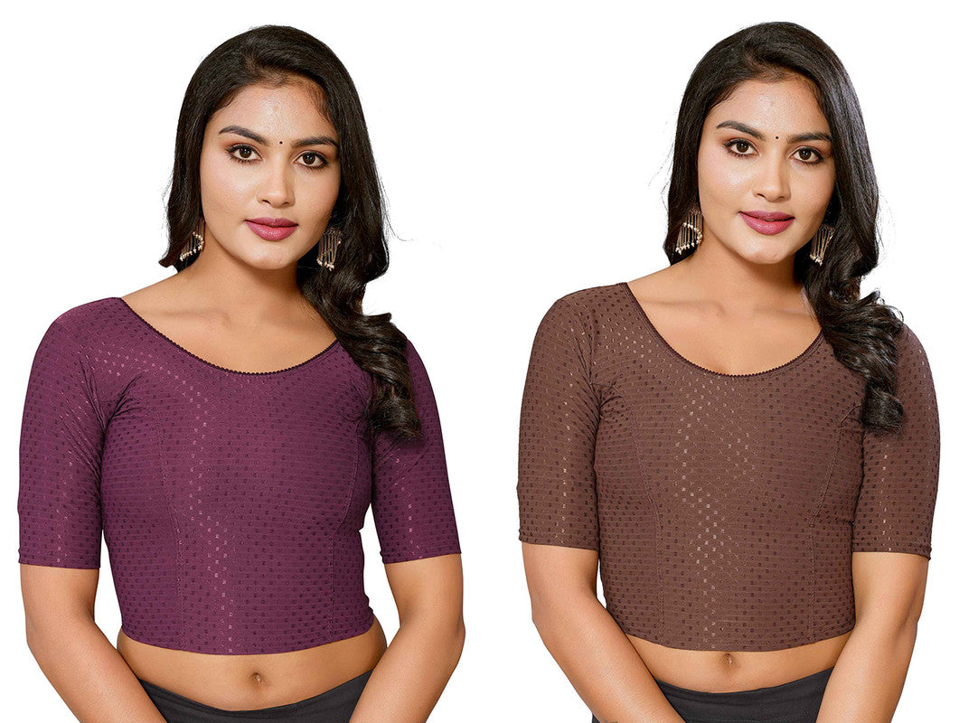 Women's Lycra Readymade Blouse Combo Pack - Malishka Export