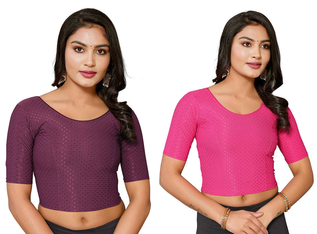 Women's Lycra Readymade Blouse Combo Pack - Malishka Export