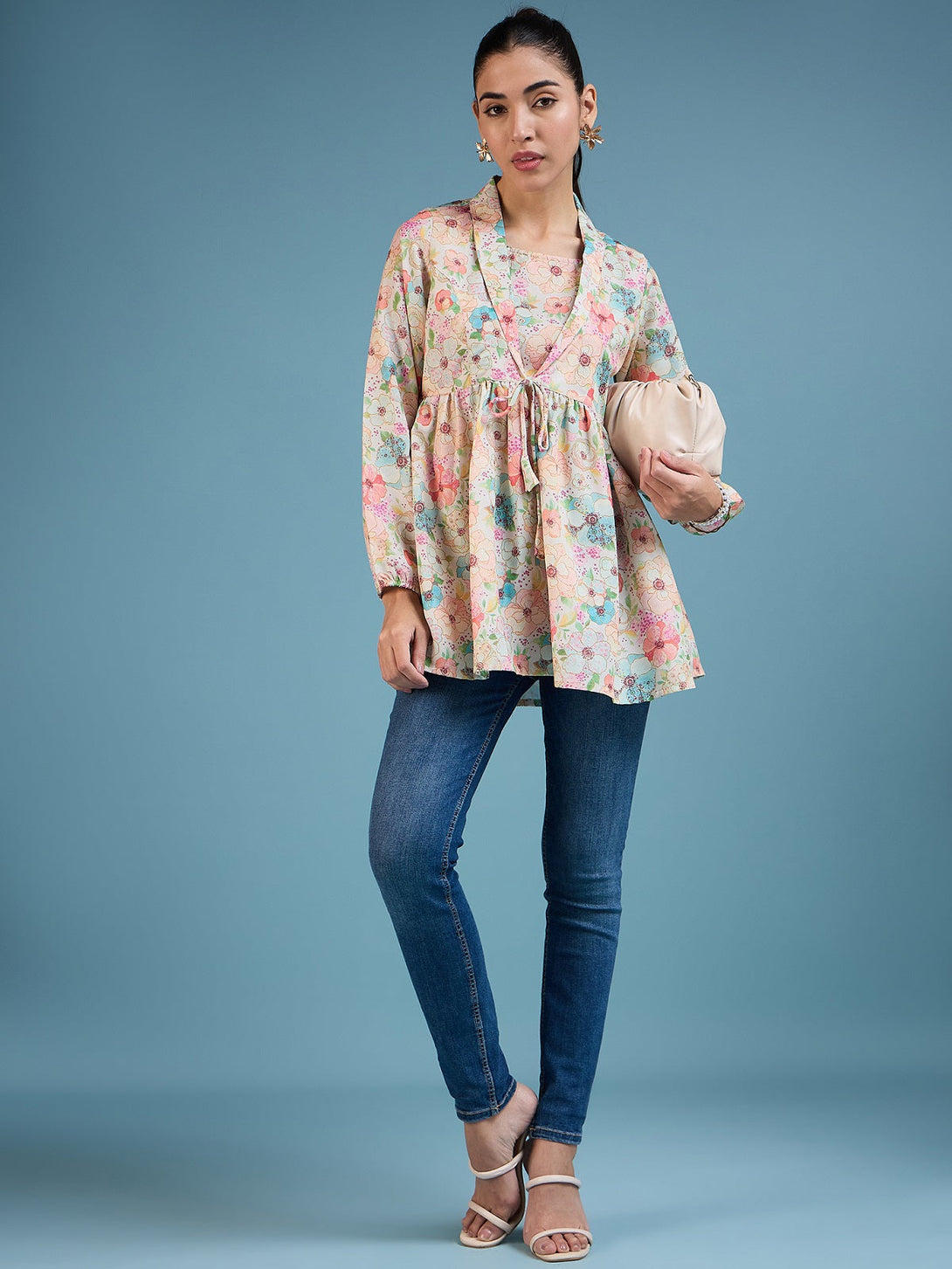 Women's Multi Colour Cotton Printed Top - Dwija Fashion