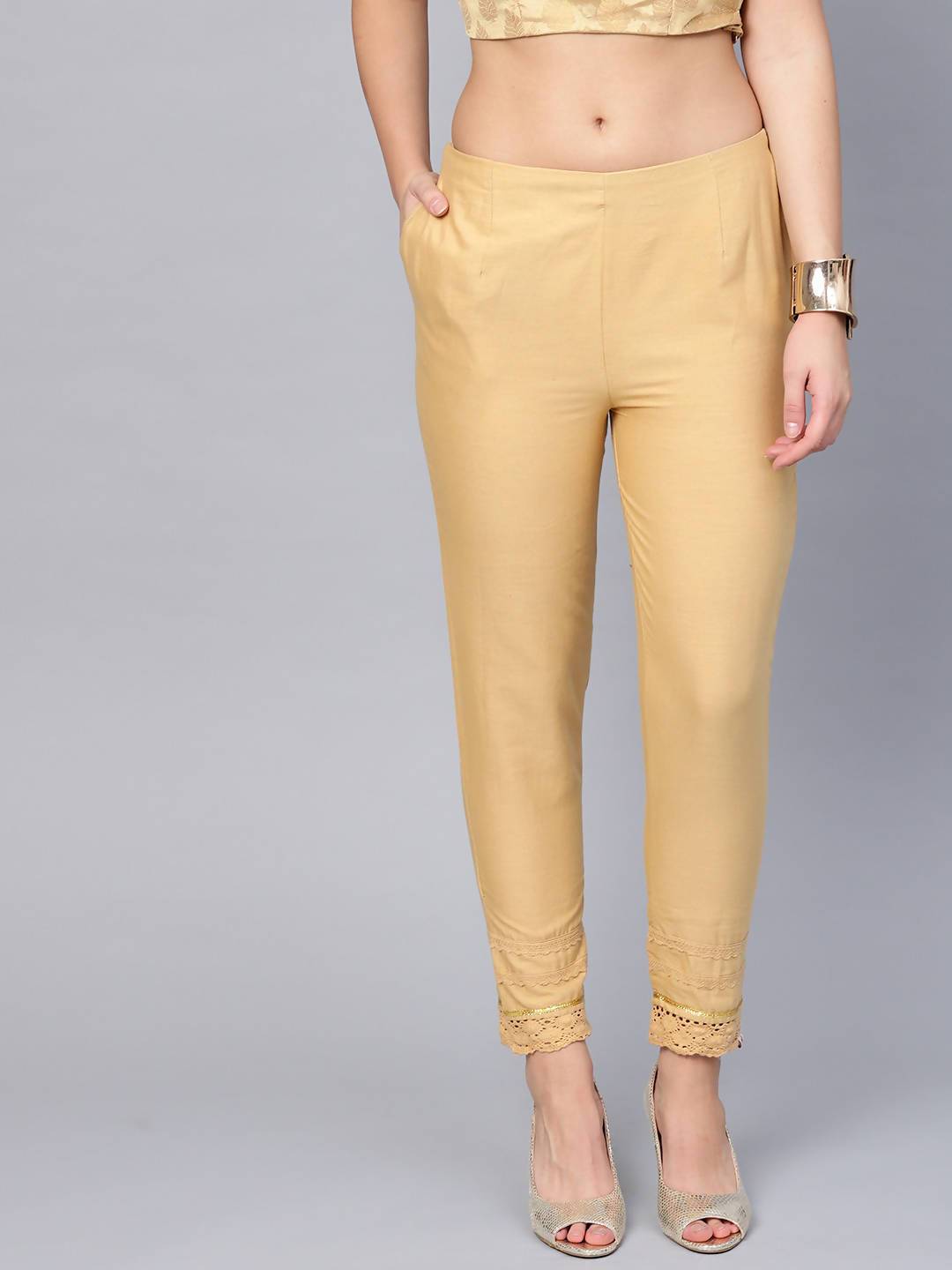 Women's Cotton Solid Straight Pants - Juniper