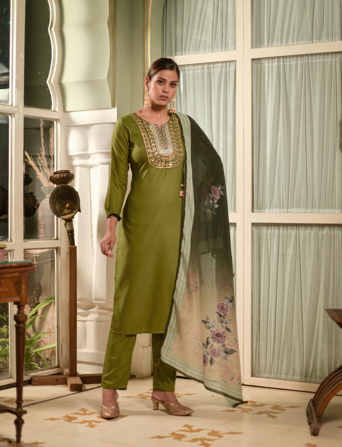 Women's Pista Designer Kurta Set  - Dwija Fashion