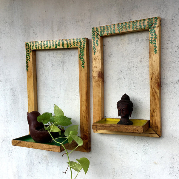 Wooden Wall Rack Set Of 2