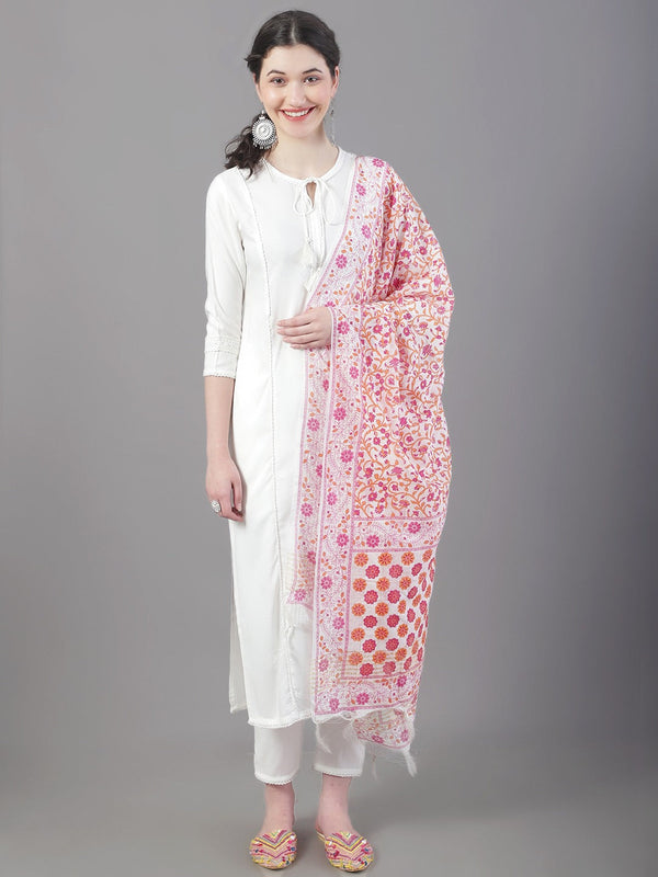 Women's Panelled Kurta With Trousers & Dupatta - Noz2Toz