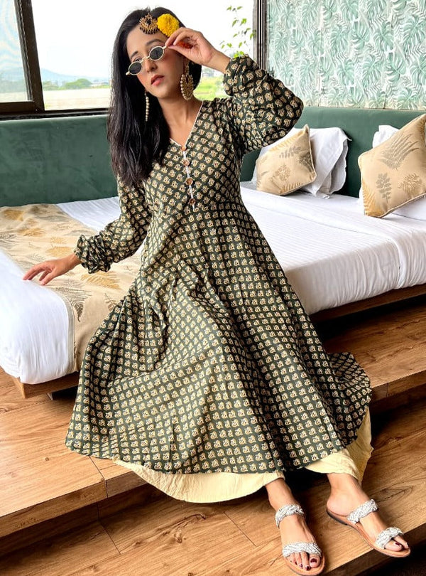 Printed Anarkali Kurta