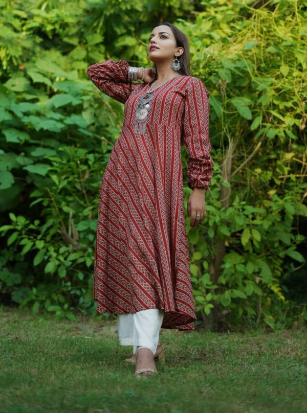 Printed Anarkali Kurta