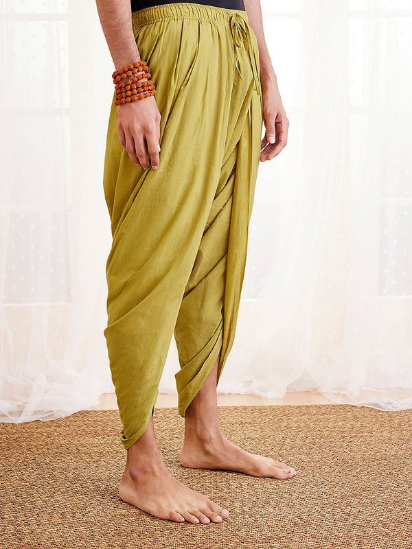 Jashvi Men's Mustard Cotton Dhoti