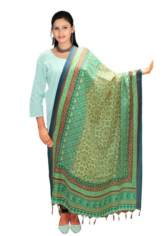 Women's Vamika Multi-Colour Printed Bhagalpuri Silk Dupatta Vms20017 - Vamika