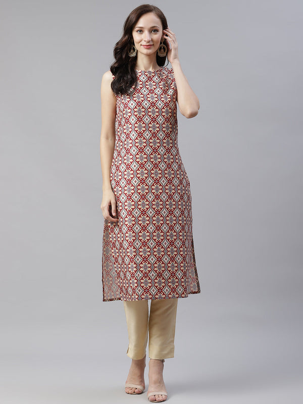 Women Multi Color Printed Kurta by Ziyaa (1pc)