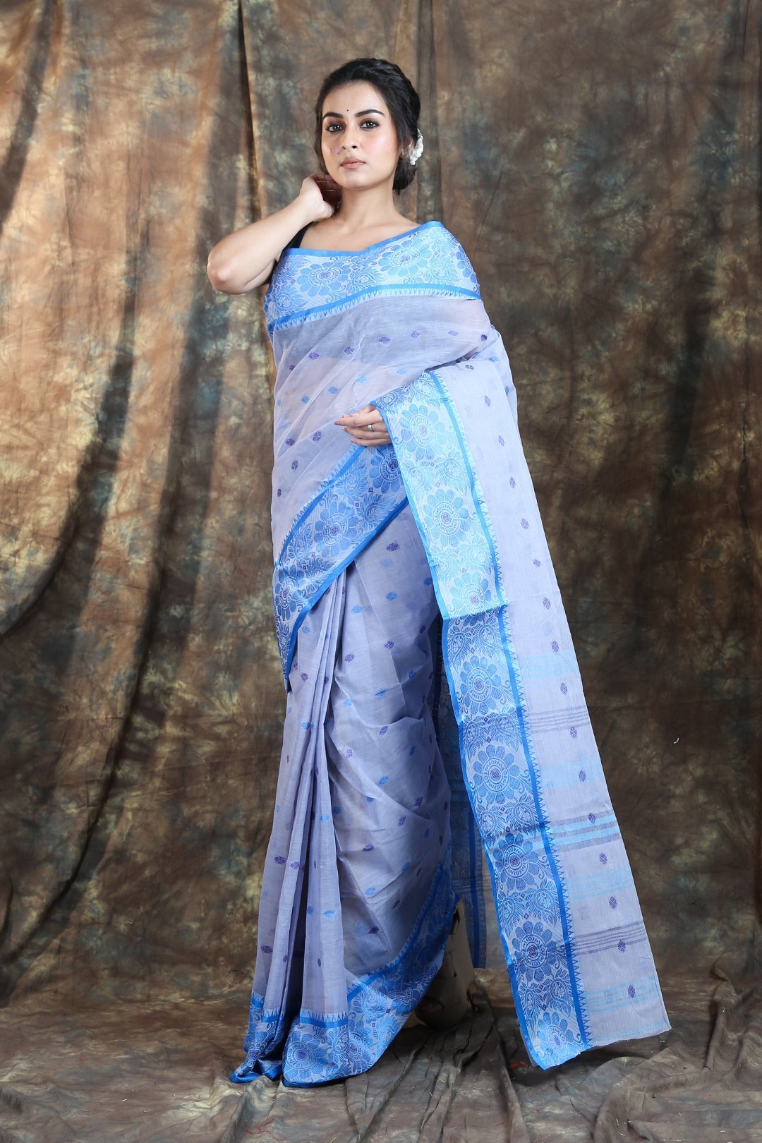 Women's Handwoven Cotton Tant Saree - Arhi