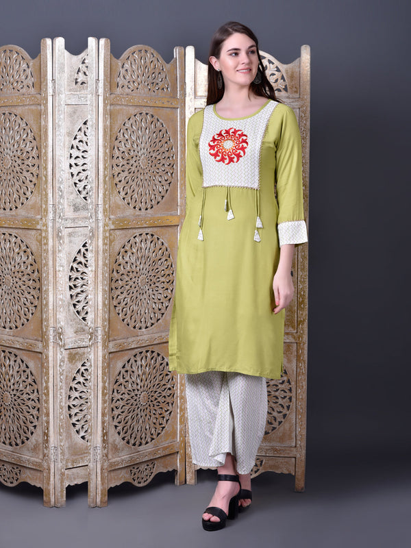 Women's Kurta And Palazzo Set (Multi) - Noz2Toz