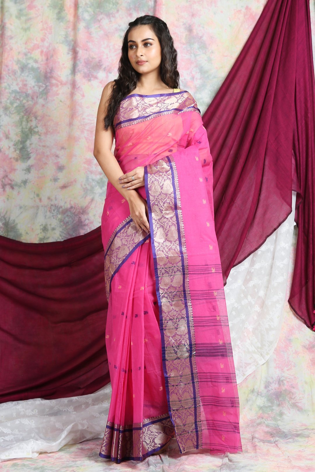 Women's Handwoven Cotton Tant Saree - Arhi