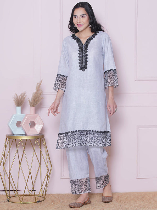 Black & White Stripes Printed Kurta set