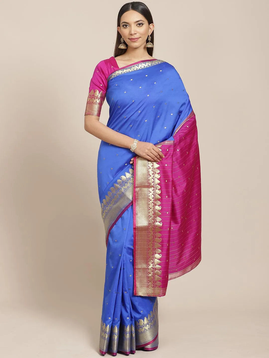 Blue Woven Design Silk Saree - Jashvi