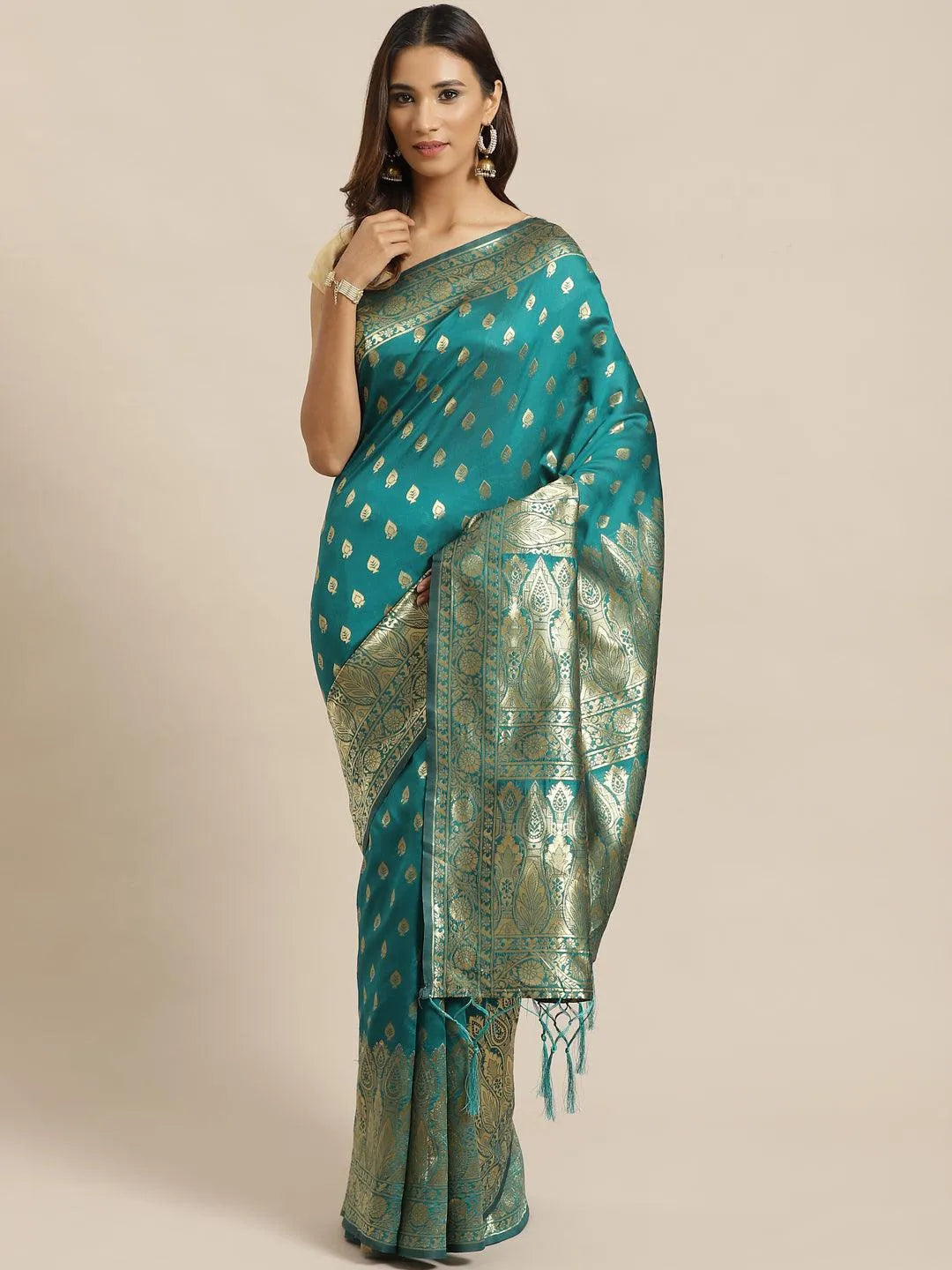 Blue Woven Design Silk Saree - Jashvi