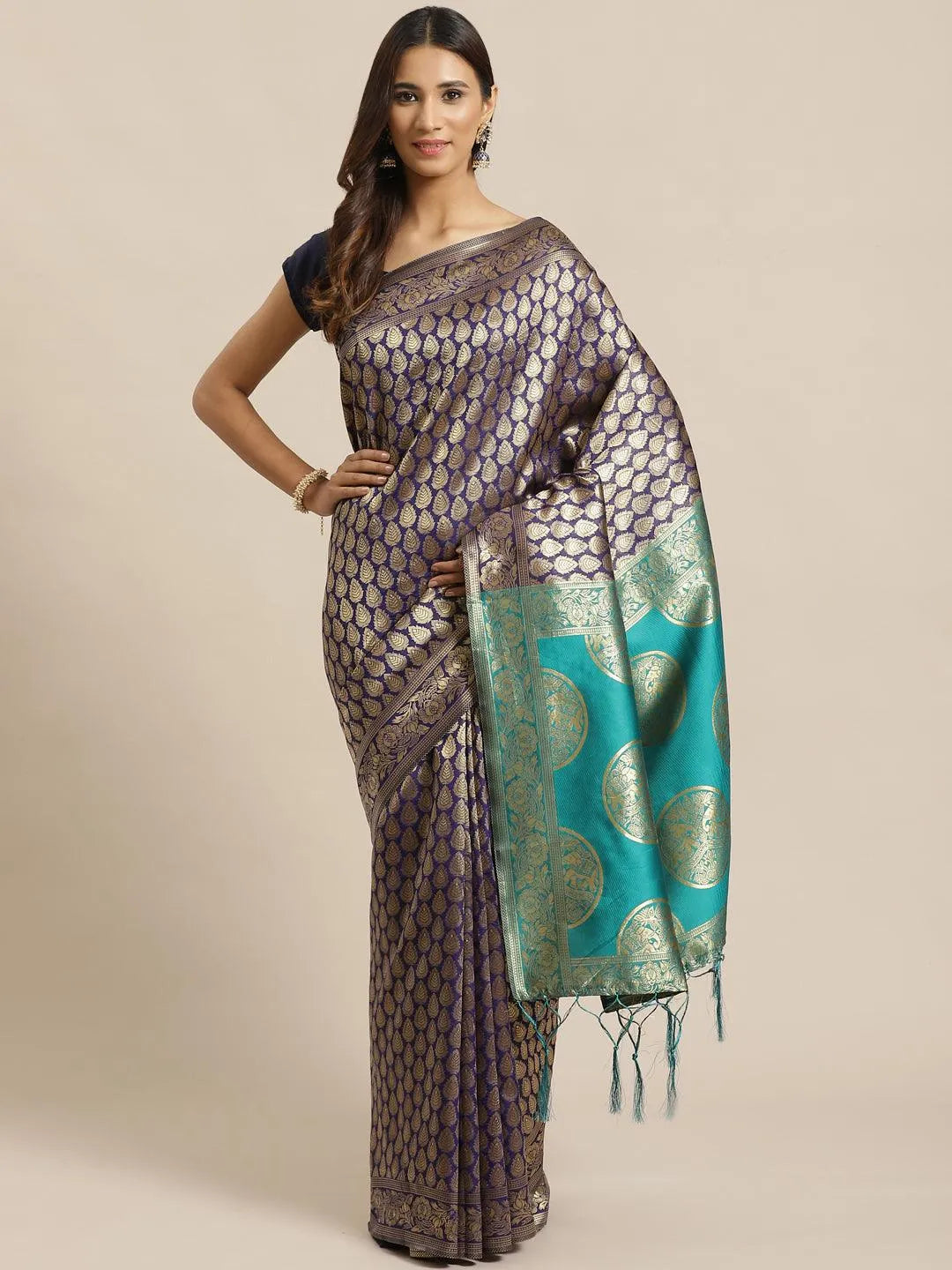 Blue Woven Design Silk Saree - Jashvi