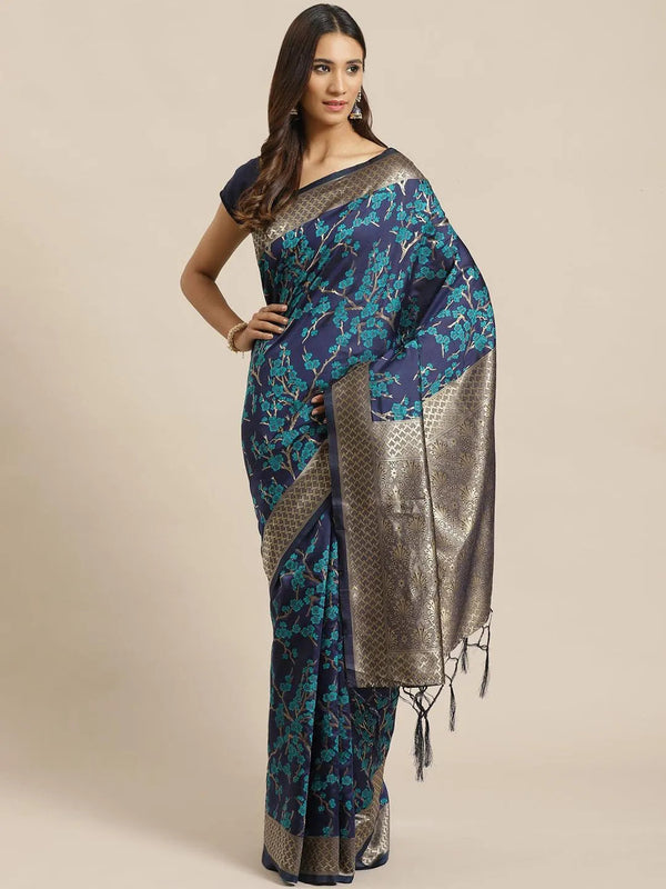 Blue Woven Design Silk Saree - Jashvi