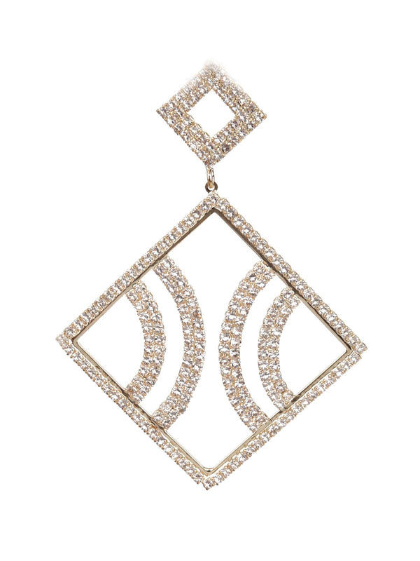 Women's Sunshine Gold And White Dangler Earrings - Odette