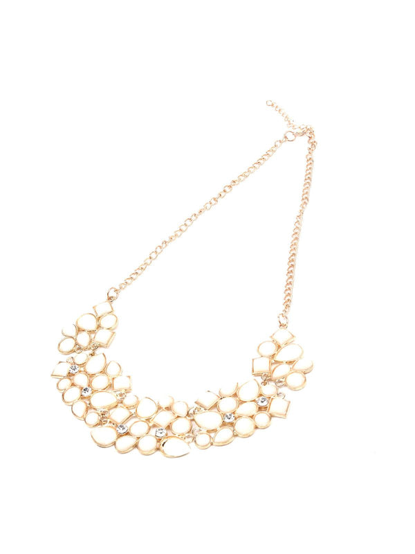 Women's Cream Stylish Necklace Set - Odette