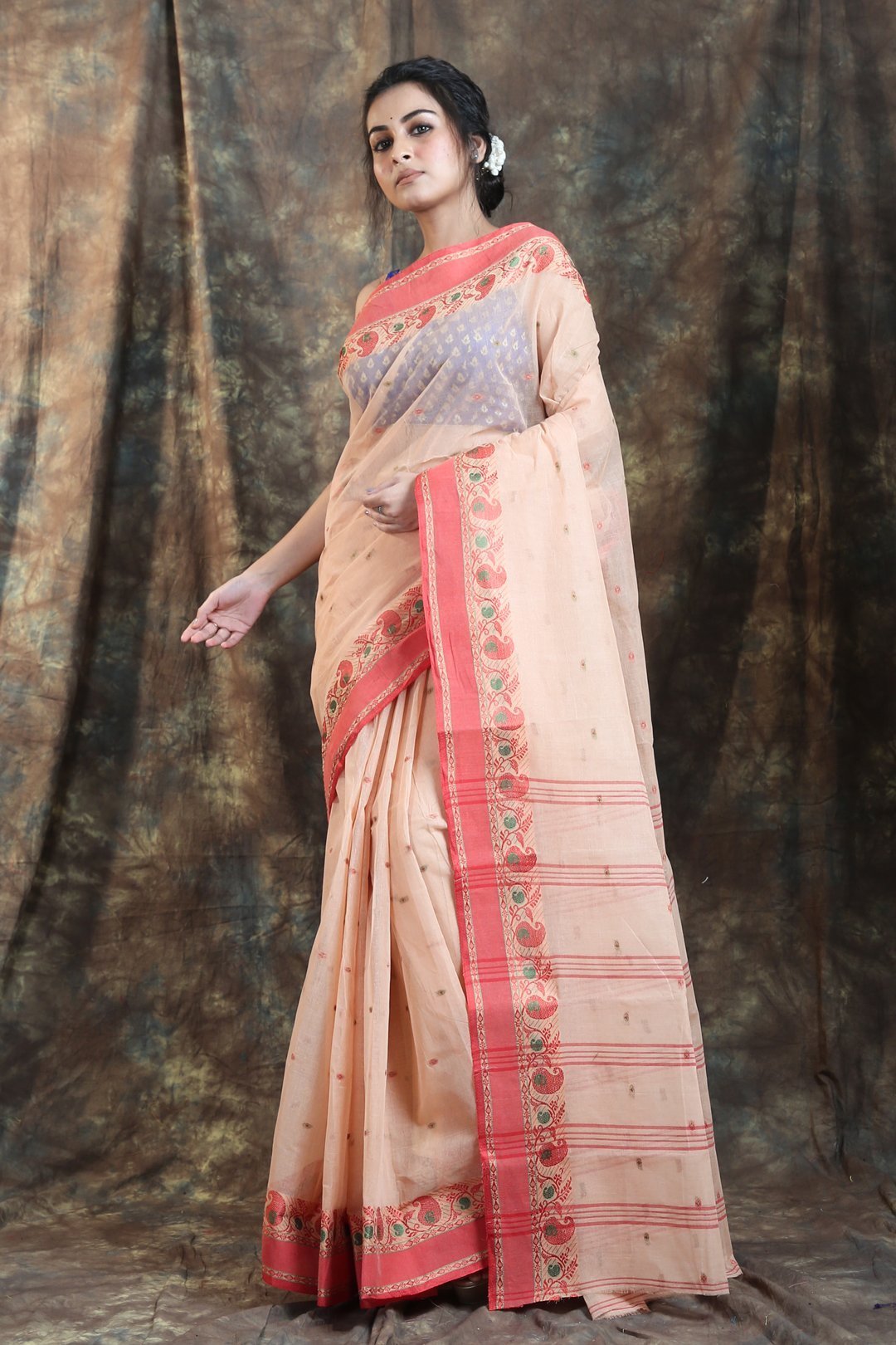 Women's Handwoven Cotton Tant Saree - Arhi