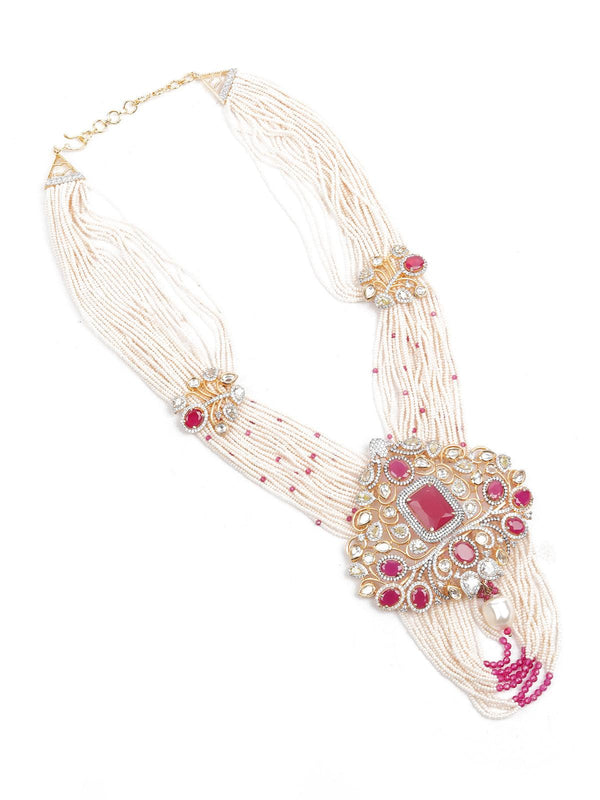 Women's Dazzling Dual Tone Beaded Necklace - Odette