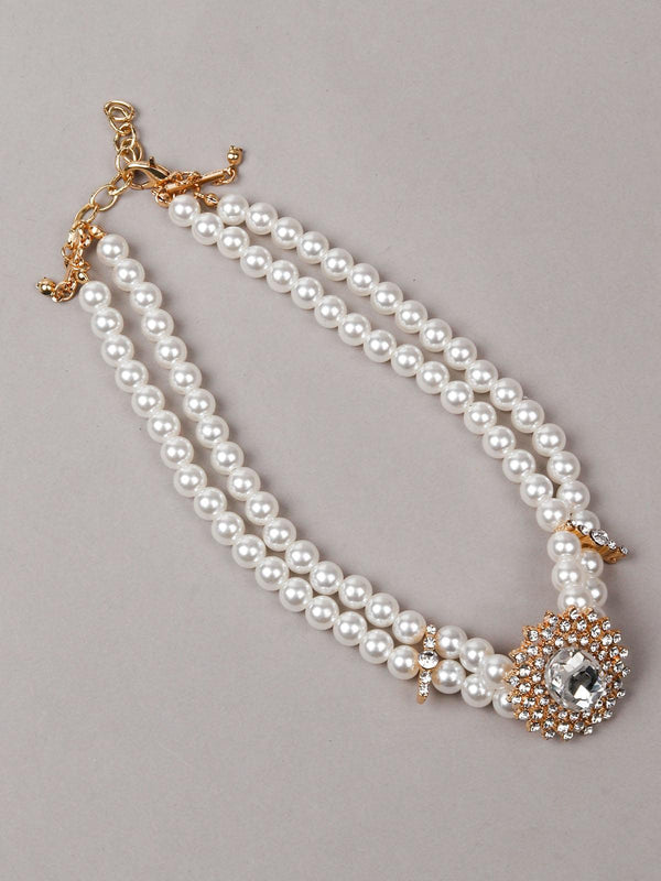 Women's Delicate Pearls Choker Neckpiece - Odette