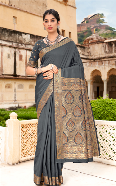 Women's Silk Function Wear Woven Saree - Monjolika