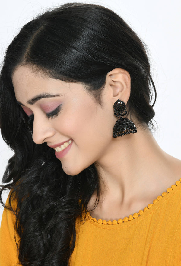 Latest design Black color Earrings - Johar Kamal