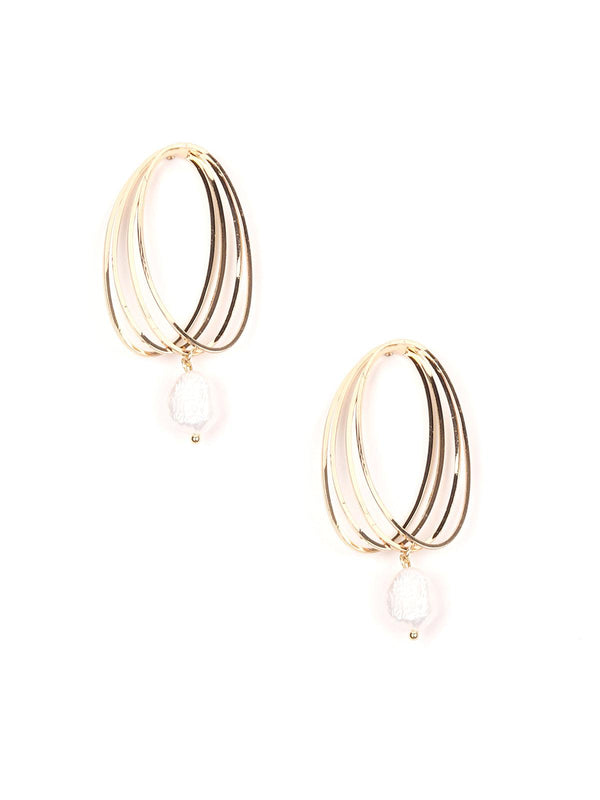 Women's Gorgeous Gold Looped Earrings - Odette