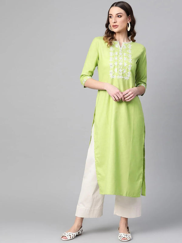 Green Printed Cotton Kurta - Jashvi