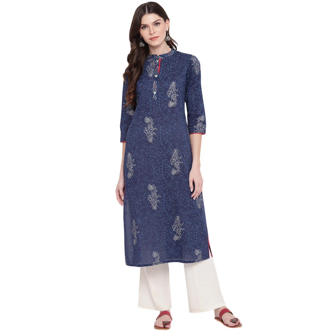 Women's Blue Kurti By Vbuyz- (1Pc Set)