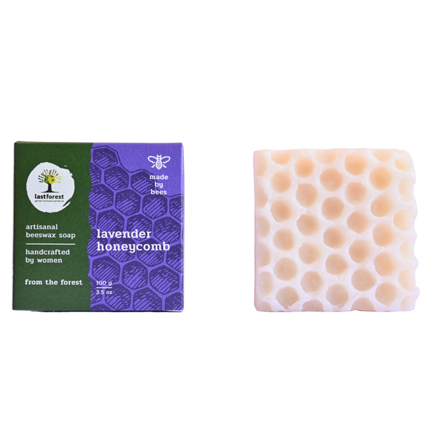 Artisanal Handmade 'Honeycomb' Beeswax Soap – Lavender - Last Forest